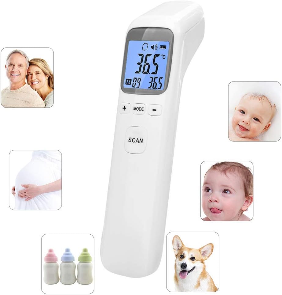 Medical Forehead Thermometer Gun Non-Contact Infrared Forehead Thermometer with LCD Display for Baby Kids and Adults