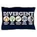 CafePress Divergent Symbols Blue Pillow Case - Standard White