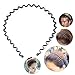 JIALEEY Hair Hoop Band, Unisex Black Spring Wavy Metal Hair Band Men Women Sports Headband Headwear Accessories