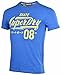 Superdry Men's Speed Freaks Entry Tee Shirt-Royal Marl-Medium