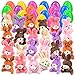 24 pcs Easter Eggs Filled with Plush Bunny 3.2” Bright Colorful Easter Eggs Prefilled with 4.5” Plush Bunnies