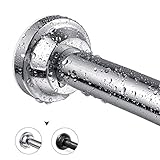 Shower Curtain Rod 42-71 inches,HabiLife Never Rust Non-Slip Spring Tension Curtain Rod No Drilling Stainless Steel Curtain Rod Use Bathroom Kitchen