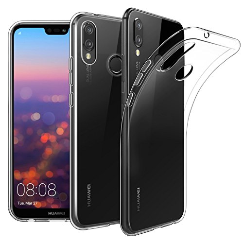 EasyAcc Huawei P20 Lite Case, Soft TPU Crystal Clear Slim Anti Slip Case Transparent Back Protector Cover for Huawei P20 Lite EasyAcc Huawei P20 Lite Case, Soft TPU Crystal Clear Slim Anti Slip Case Transparent Back Protector Cover for Huawei P20 Lite