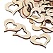 Pixnor 50pcs 30mm Slices for DIY Crafts Wedding Decor Blank Heart Embellishments