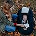 Cozy Cover - Infant Car Seat Cover (Black Quilt)