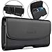 BOMEA Holster for Galaxy S24 5G S23 S22, S21, S20, S10 S9 S8 A01, A10e, Cell Phone Belt Holder Case with Clip, ID Card Storage Pouch Cover (Fits Samsung with Otterbox Commuter Case) Black