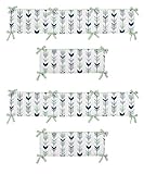 Sweet Jojo Designs Grey, Navy and Mint Woodland Arrow Collection Baby Girl or Boy Crib Bumper