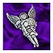 VENICEBEE® Archangel St. Michael Saint Shield Cross Sword Guardian Angel Protection Silver Plated Premium Pin