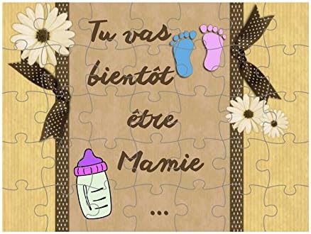 Puzzle Tu Vas Bientot Etre Mamie Amazon Fr Fournitures De Bureau