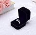 rukiwa Jewelry Case, Velvet Engagement Wedding Earring Ring Pendant Jewelry Display Box (Black)
