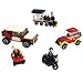 Wheels, Tires, and Axles Set - Building Bricks Block Compatible Major Brands - Steering Wheels, Windshields and Colorful Brick Building Chassis Pieces Education Wheels Set Toy for Boys Age 6+ Gifts