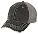 Lightweight Vintage Style Washed Mesh Trucker Baseball Cap Hat (Black)