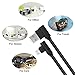 Right Angle Micro USB Cable 10ft 3 Pack 90 Degree Android Charger Cable Extra Long USB Micro Cable Nylon Braided Charger Cords and Data Sync for Galaxy s7 s6 /Android Smartphones(Black, 10feet)