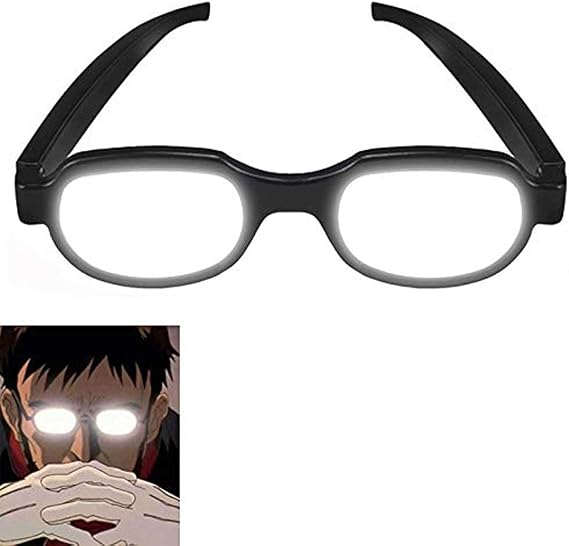 Amazon 億騰 発光ledメガネ 光るメガネ 名探偵コナン 工藤新一 犯人追跡メガネ 考える姿メガネ Cosplay コスプレ道具 コスプレ 仮装 通販