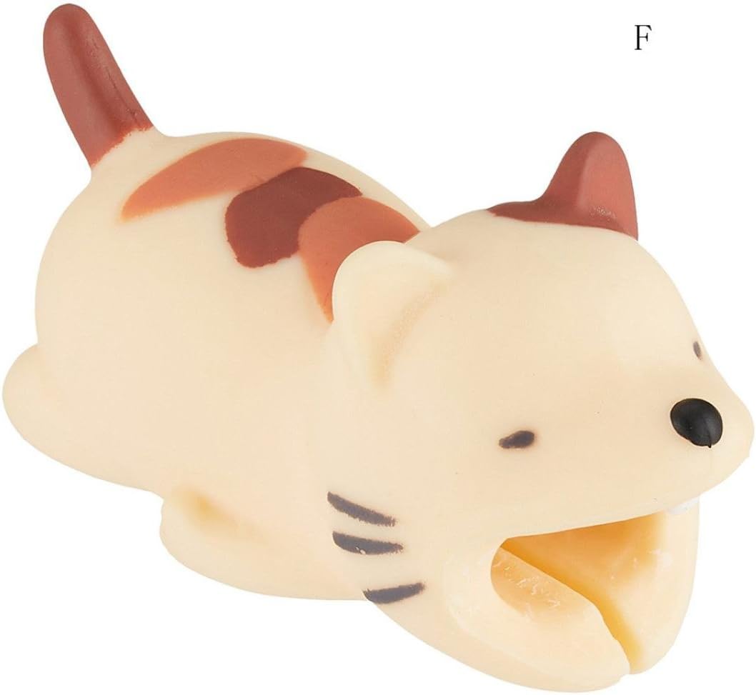 Cable Cord Saver Protector Support, Prevently New Creative Cute Animal Cable Bite for Iphone Cable Cord Phone Accessory Protects (Colour F)