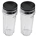 Breynet 16oz Cup with Lid Replacement Parts for Nutri Ninja BL660 BL663 BL740 BL770 BL771 BL772 BL780 BL810 BL820 BL830 Professional Blender (2pc 16oz Cups with lids)