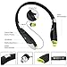 Wireless Headphones, Ayyie Bluetooth Headset Neckband with Tri-fold Stereo Earbuds for iPhone X, Samsung S7/Note 8 and Other Smartphones (16 Hours Playtime Noise Cancelling Headsets)