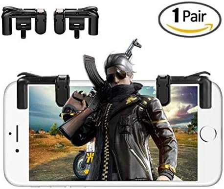 PUBG Mobile Game Controller[Upgraded Version],Lapulas Fire/Aim L1R1 Trigger Buttons for PUBG Mobile / Knives Out / Rules of Survial, Cell Phone Game Controller for Android IOS(1 Pair)