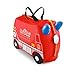 Trunki Original Kids Ride-On Suitcase and Carry-On Luggage - Frank Fire Truck (Red)