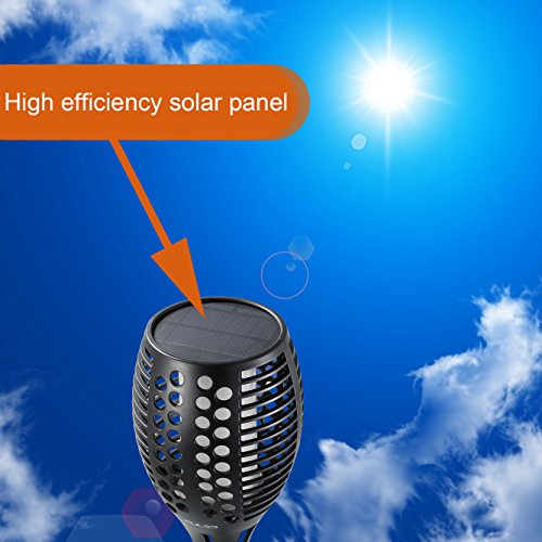 Solar Light, Path Torches Dancing Flame Lighting 96 LED Dusk to Dawn Flickering Tiki Torches Outdoor Waterproof garden decorations Kuled K55 2pack
