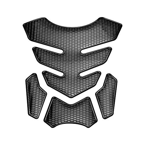 Gas Tank Protector Motorcycle Tank Pad, 3D Motorcycle Tank Sticker Protector Decal Gas Oil Fuel Tank Pad Protector Black for Suzuki Kawasaki Honda Yamaha Ducati