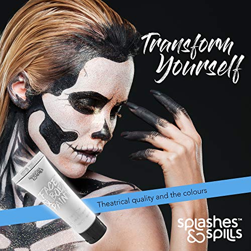 Face and Body Paint Cream - White, 30ml - Pretend Costume and Dress Up Makeup by Splashes & Spills - Thumbnail 4