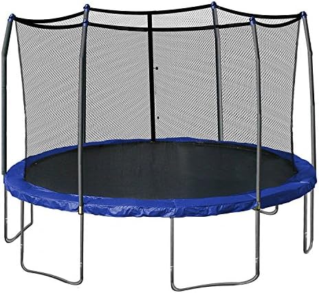 UV Proof Coating Super Jumper Trampoline With Enclosure/Black and blue (10 feet)