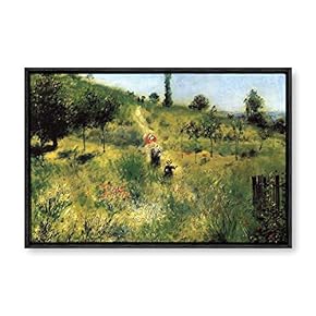 Framed Canvas Wall Art for Living Room, Bedroom La Grenouillere by Pierre-Auguste Renoir Canvas Prints for Modern Home Decoration Ready to Hang - 16"x24" inches