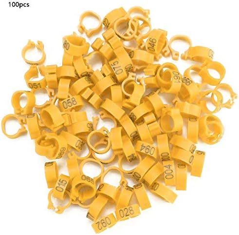 HEEPDD Bird Leg Bands, 100 Pack 8mm Numbered Plastic Identification Rings for Chickens Ducks, Pigeons, Aviary Farm, Pet Birds - Image 3