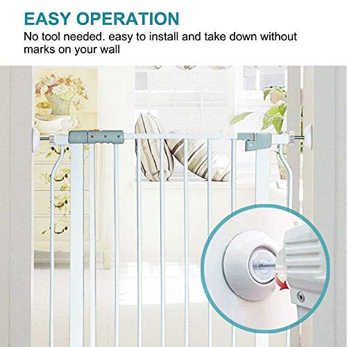 OFUN 4 Pack Pressure Gates Threaded Spindle Rods M8(8mm), 4 Pack Baby Gate Wall Cups, Walk Thru Gates Accessory Screw Bolts Kit, Replacement Hardware Parts Fit for Gates, Doorways, Stairs