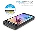 Galaxy S6 Battery Case - UNU DX for Galaxy S6 3600mAh Portable Charger Rechargeable External Protective Battery Pack Power Juice Bank Cases for Samsung Galaxy S6 - Black/Black