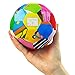 LALABABY Toys Soft Cotton Arts Cloth Ball Multicolored Sensory Rattle Bell Ball