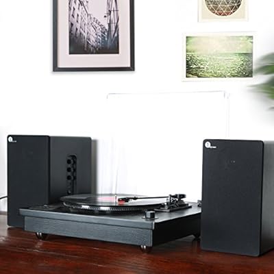 1byone powered bluetooth classic bookshelf speaker
