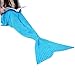 Ohuhu Mermaid Tail Blanket, Crochet Mermaid Blanket for Adult, Soft All Seasons Sleeping Blankets, Classic Pattern (1 Pack)