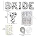 Yolo Products Retro Bachelorette Party Decorations Kit Silver - Bridal Shower Supplies - Hen Party - 28 Pieces in Total - Bride Tribe Flash Tattoos – Bride Letter Foil Balloons – and Much More