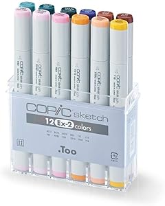 Copic Markers 12-Piece Sketch EX-2 Set