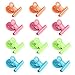 1.5in Metal Magnetic Clips, Colored Magnets Clips, Refrigerator Whiteboard Wall Hanging Magnets 12 Packs with 5 Metal Plates (Four Colors)