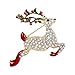 Maggie 9 PCS/Pack Rhinestone Crystal Christmas Brooch Pin Set for Christmas Decorations Ornaments Gifts