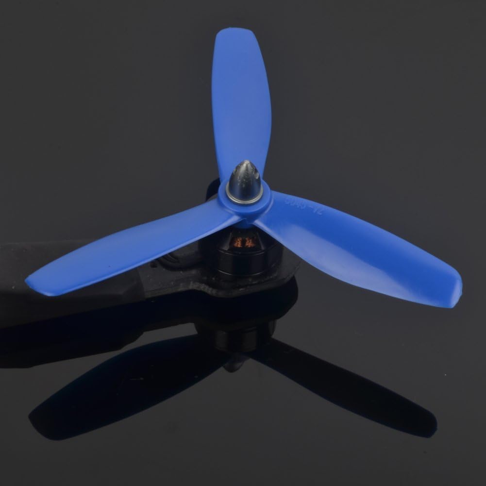 Tri-Blades 5045 V2 Propeller (8 Sets, 16CW, 16CCW) for Quadcopter 5045x3 Props for Drone Helicopter FPV RC Racing XSOUL - Blue