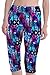 APRIL GIRL Womens Tartan Active Workout Capri Leggings Outfit Stretch Tights(Blue,M)