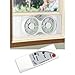 BOVADO USA Twin Window Cooling Fan with Remote Control - Electronically Reversible - Includes Bug Screen & Fabric Cover - Locking Extenders to fit Large Windows (Min. 23.5
