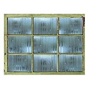 Window View Wall Mural - Raindrops on The Glass - Vintage Style Wall Decor - Peel and Stick Adhesive Vinyl Material - 24x32 inches