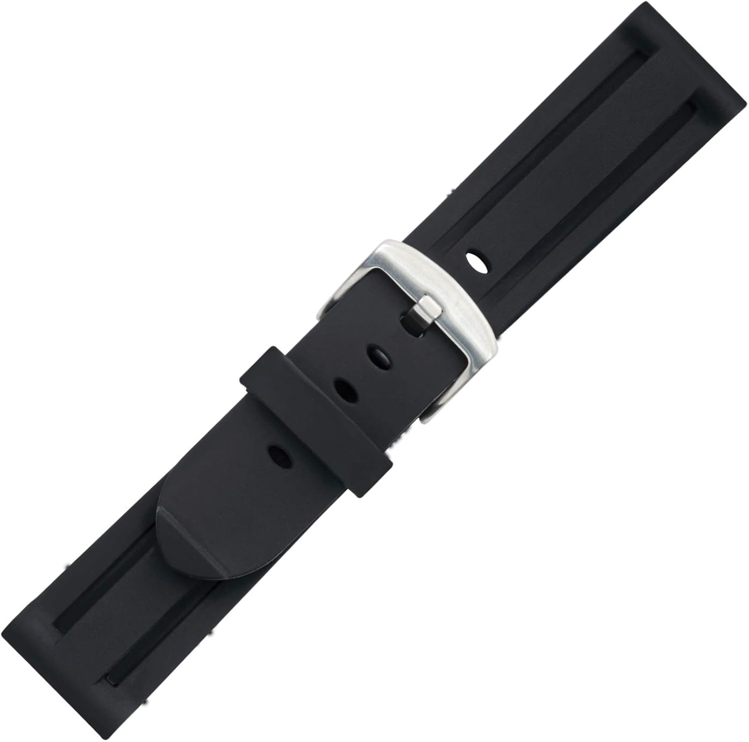 Speidel Rubber Replacement Black Watch Band for Sports Watches in 20mm