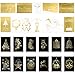 24 Premium Christmas Cards - Fancy Gold Foil Christmas Cards in 24 Elegant Gold Designs (12 Black & Gold Christmas Cards, 12 White & Gold Christmas Cards) Elegant Holiday Cards - 4 x 6 inches