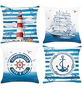 Bonhause 4er Set Kissenbezüge Frühling Ostern 45 x 45 cm Hase Karotte