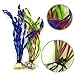 PietyPet Artificial Aquatic Plants, 20 Pcs Large Aquarium Plants Plastic Fish Tank Decorations, Vivid Simulation Plant Creature Aquarium Landscape, Red Purple