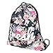 Drawstring Backpack Woman's Men's Print Sackpack (Camellia)