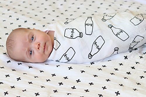 Mimosa Muslin Wrap / Swaddle Blanket 100% Cotton (Milk)