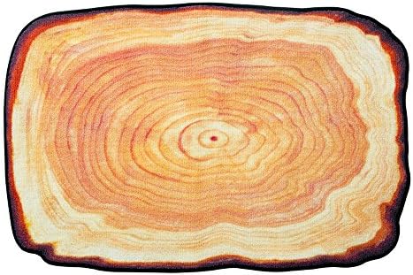 Wolala Home Creative Tree Rings Rug Door Mats Waterproof Bathrooms Non-Slip Mat Carpets Kid Bedroom Foot Pads Area Rug (1'6x2'6, Beige)