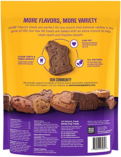 Blue Dog Bakery | Dog Treats | All-Natural | Low-Fat | Assorted Flavors | 3 lb. (Pack of 1)